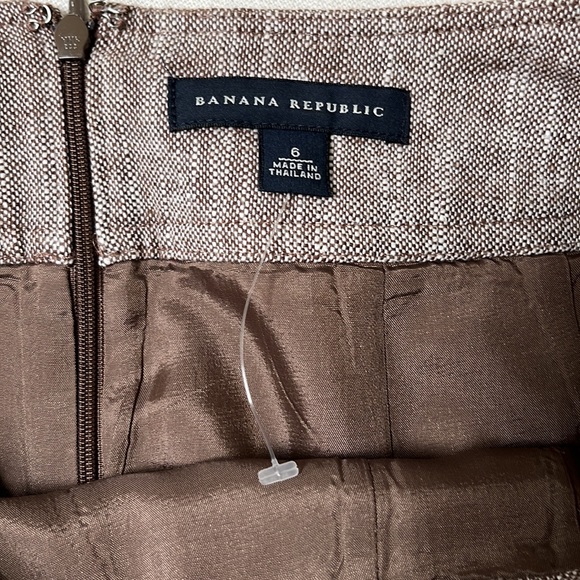 NWOT Banana Republic Tweed Linen/Cotton Blend Skirt size 6 - Picture 3 of 3